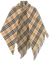 Burberry - Wool Poncho - Lyst