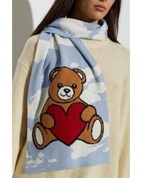 Moschino - Scarf With A Characteristic Teddy Bear Motif - Lyst