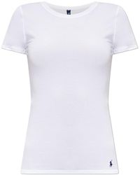 Polo Ralph Lauren - Lingerie-Style T-Shirt With Logo - Lyst