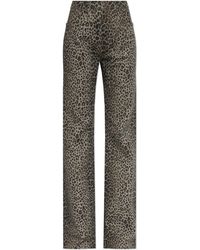 R13 - Animal Print Trousers - Lyst