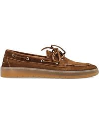 POSA - Suede 'Boat' Loafers - Lyst