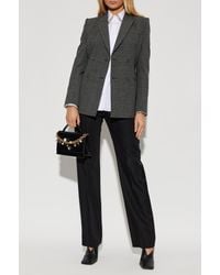 McQueen - Wool Blazer With Check Pattern - Lyst