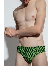 Versace Patterned Swim Briefs - Green