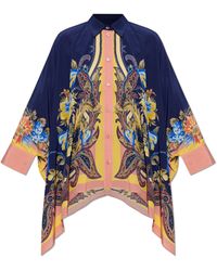 Etro - Silk Shirt With Asymmetric Cut - Lyst