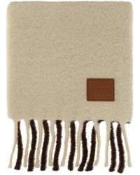 Loewe - Wool Scarf With Logo - Lyst