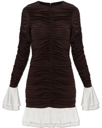 ROTATE BIRGER CHRISTENSEN - Dress With Decorative Draping - Lyst