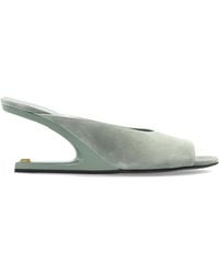 Balmain - Suede Wedge Sandals - Lyst