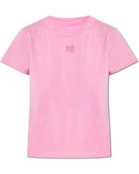 T By Alexander Wang - T-Shirt With Printed Logo - Lyst