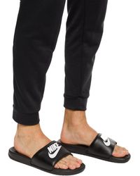 black nike slides for men