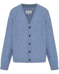 Maison Margiela - Cardigan With Wool Trim - Lyst