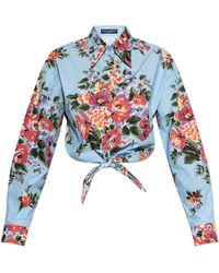 Dolce & Gabbana - Shirt With Floral Motif - Lyst