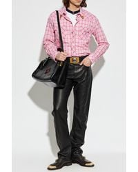 Versace - Checked Pattern Shirt - Lyst