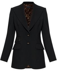 Dolce & Gabbana - Wool Blazer With Single Vent - Lyst