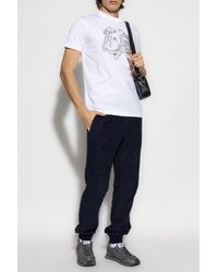 Versace - T-Shirt With Shimmering Sequins - Lyst