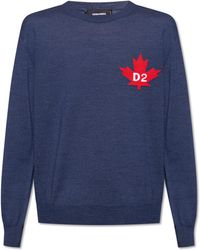 DSquared² - Wool Sweater With Logo, ' - Lyst