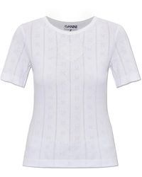 Ganni - Top With A Patch - Lyst