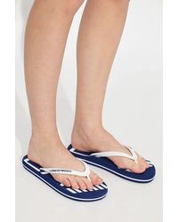 EA7 - Rubber Flip-Flops With Logo - Lyst