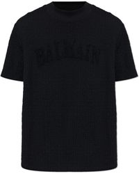 Balmain - T-Shirt With Monogram - Lyst
