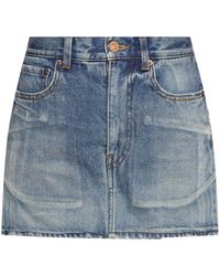 Balenciaga - Denim Skirt With Shorts - Lyst