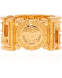 Versace - Ring With Greek Pattern - Lyst