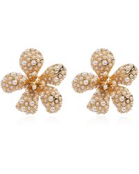 Self-Portrait - Earrings With A Floral Motif - Lyst