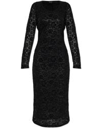 Versace Jeans Couture - Lace Dress With Long Sleeves - Lyst