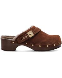 Scholl - Leather Slides 'Pescura Robin Fur' - Lyst
