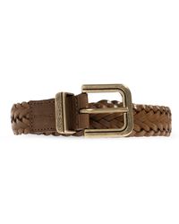 Etro - Leather Belt With Decorative Braid - Lyst