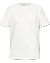 Jil Sander - T-Shirt With Logo Patch - Lyst