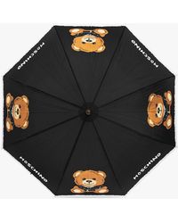Womens Accessories Umbrellas Moschino Folding Umbrella With Logo in Black 