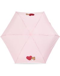 Moschino - Folding Umbrella With Logo - Lyst