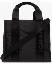 Ganni - Shoulder Bag With Logo - Lyst