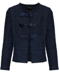 Emporio Armani - Tweed Blazer - Lyst
