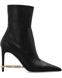 DSquared² - Leather Ankle Boots With Applique - Lyst