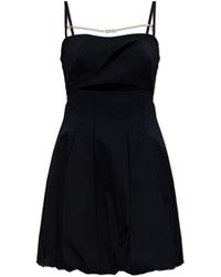 Versace Jeans Couture - Short Dress With Decorative Slits - Lyst