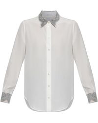 McQueen - Silk Shirt With Lace Details - Lyst