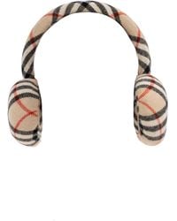 Burberry - Plaid Pattern Earmuffs - Lyst
