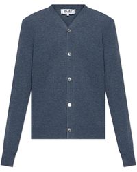 COMME DES GARÇONS PLAY - Cardigan With Logo Patch - Lyst