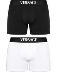 Versace - Two-Pack Of Boxers With Logo - Lyst