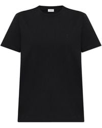 Balmain - Cotton T-Shirt With Embroidered Logo - Lyst