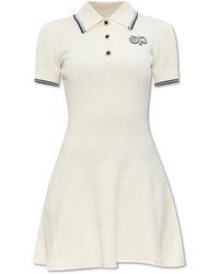 Self-Portrait - Dress With Shimmering Appliqués - Lyst