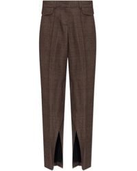 The Mannei - 'Newport' Silk Pleat-Front Trousers - Lyst