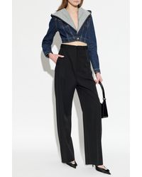 Alaïa - Denim Jacket With Hood - Lyst