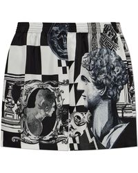 Versace - Silk Shorts With A Pattern - Lyst