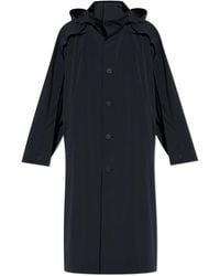 Homme Plissé Issey Miyake - Issey Miyake Homme Plisse Coat With Stand-Up Collar - Lyst