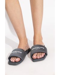 Alexander Wang - Slides With Embossed Logo - Lyst