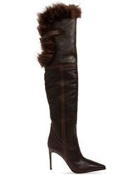 DSquared² - Heeled Boots With Fur - Lyst