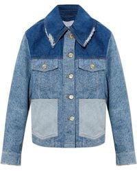 Ganni - Denim Jacket With 'Vintage' Effect - Lyst
