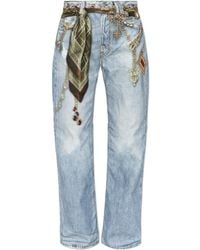 Acne Studios - Jeans With Colorful Print - Lyst