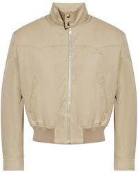 McQueen - Cotton Jacket With A Stand-Up Collar - Lyst